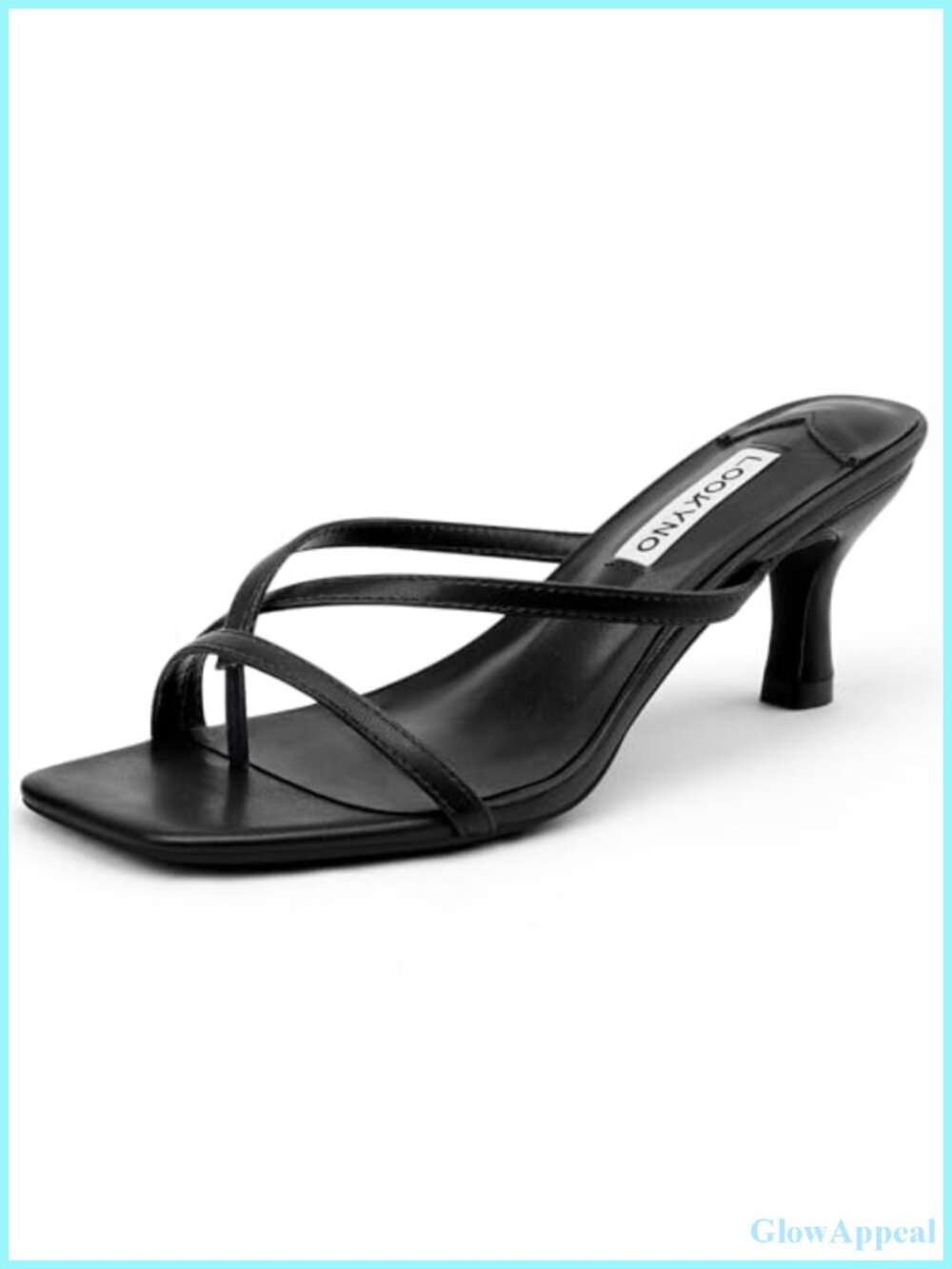 Strappy Kitten Heel Thong Sandals Women Square Open Toe Low Heel Flip Flops